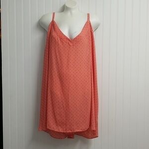 Torrid Coral Polka Dot Tank Top